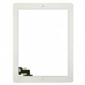 Vidro tátil para iPad 2 (A1395 / A1396 / A1397) Branco com botão Home + autocolante