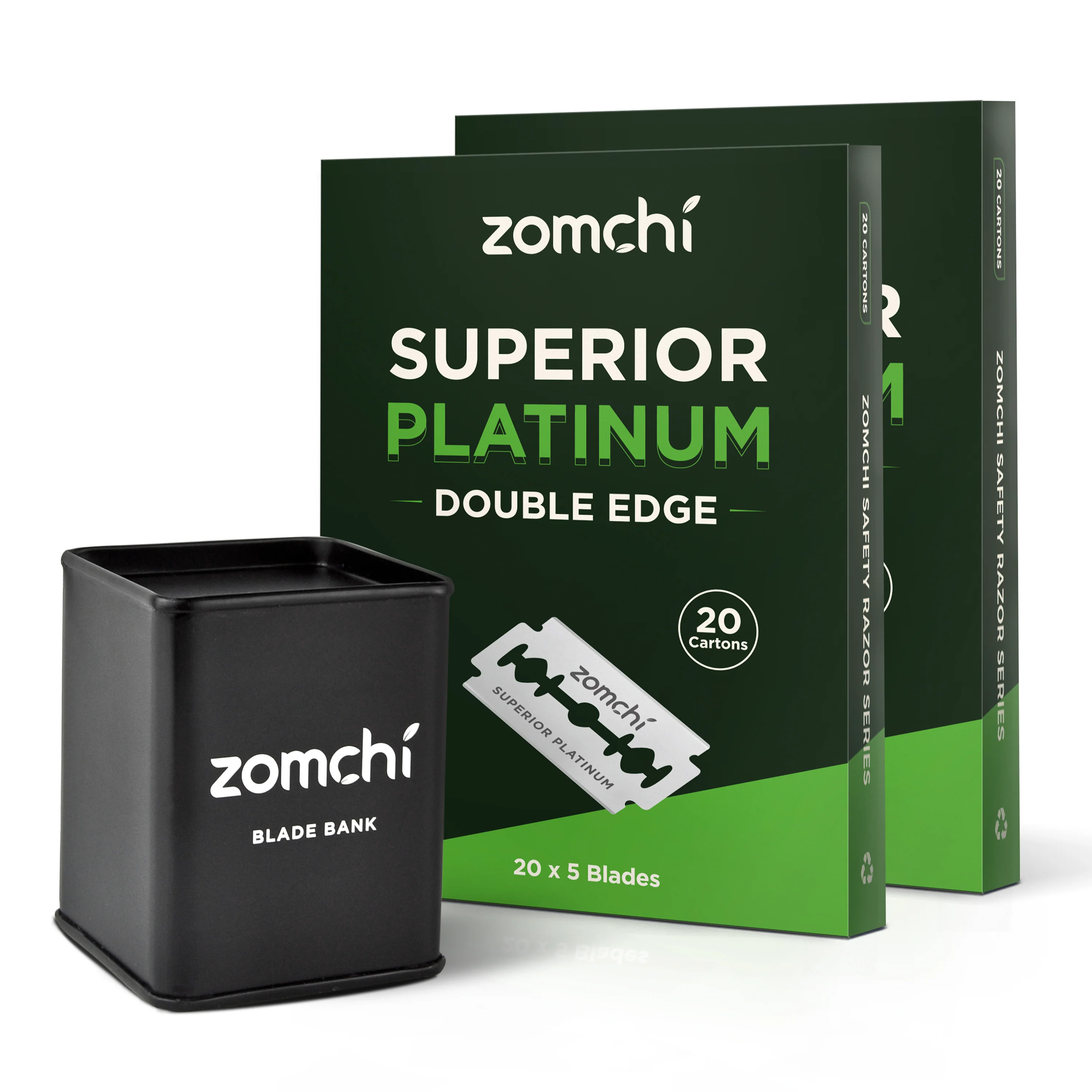 200 Counts Safety Razor Blades+Blade Bank