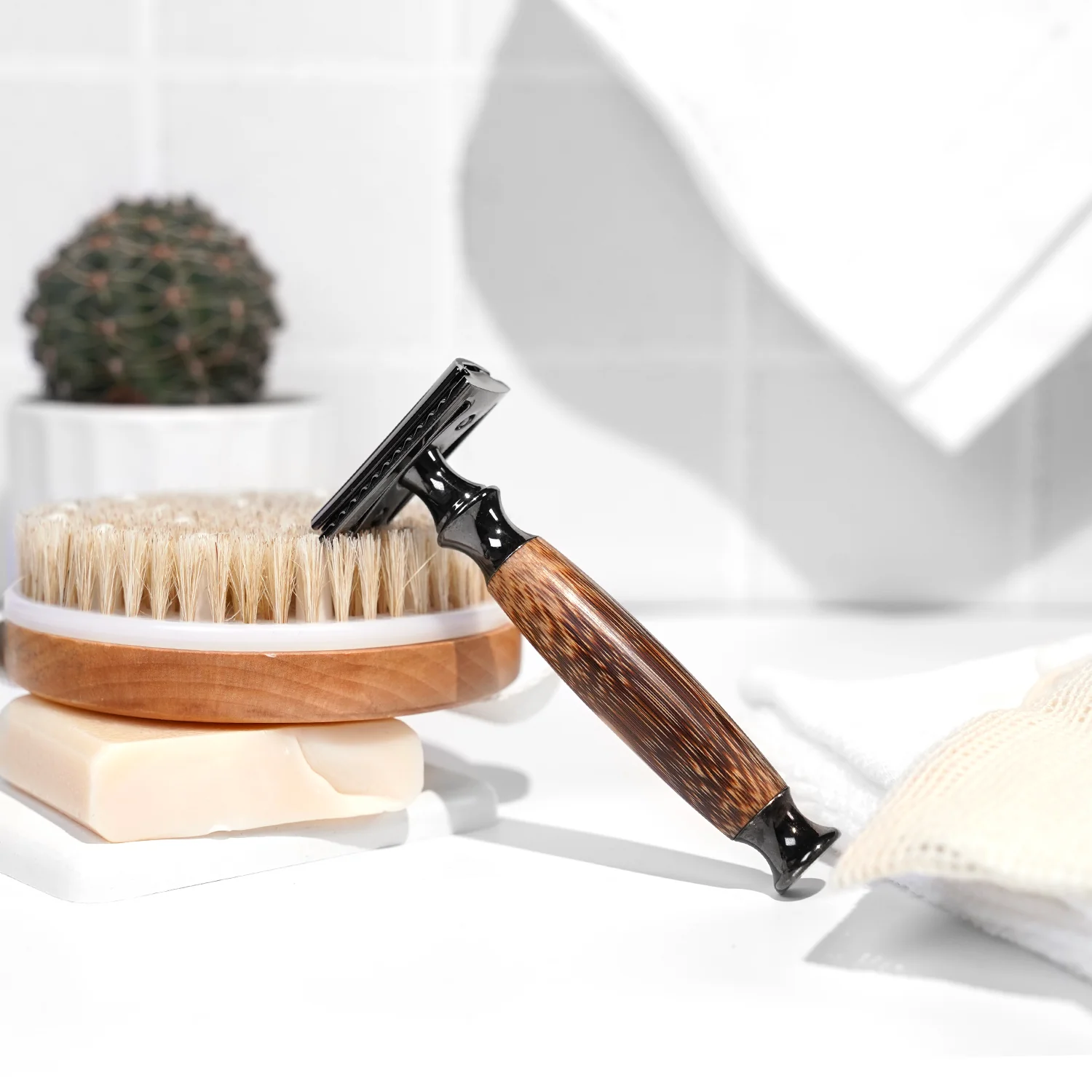 Bamboo Safety Razor -Thick Handle